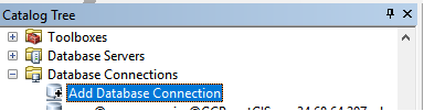 ArcGIS Desktop Add Database